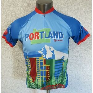 Canari Portland City Of Roses Cycling Back Pocket Shirt‎ Short Sleeve Jersey S